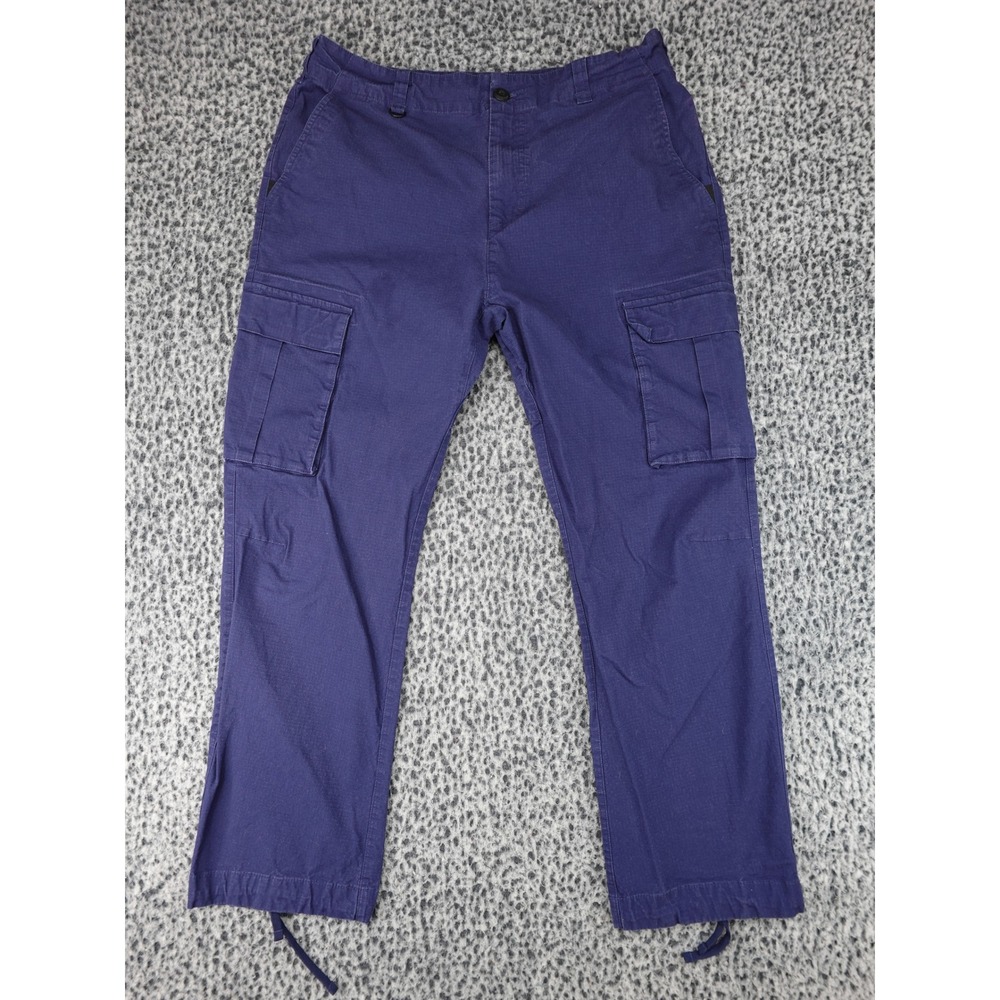 Nike‎ SB Cargo Pants Mens 34 Navy Blue Ripstop AT3494-410 Drawstring Cuff